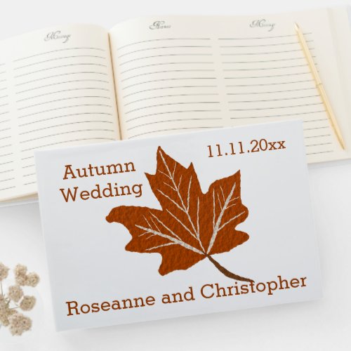 Autumn Design Wedding Guest Book