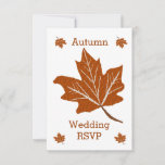 Autumn Design Wedding RSVP Card
