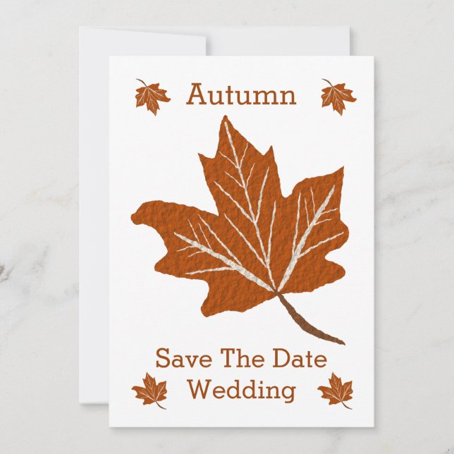 Autumn Design Wedding Save The Date (Front)