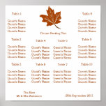 Autumn Design Wedding Seating Plan Poster