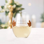 Autumn Design Wedding Stemless Wine Glass