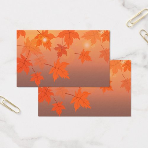 Autumn design with maple leaves and bokeh effect 