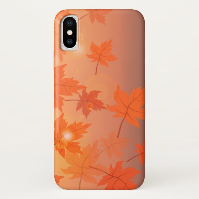 Autumn design with maple leaves and bokeh effect   Case-Mate iPhone case (Back)