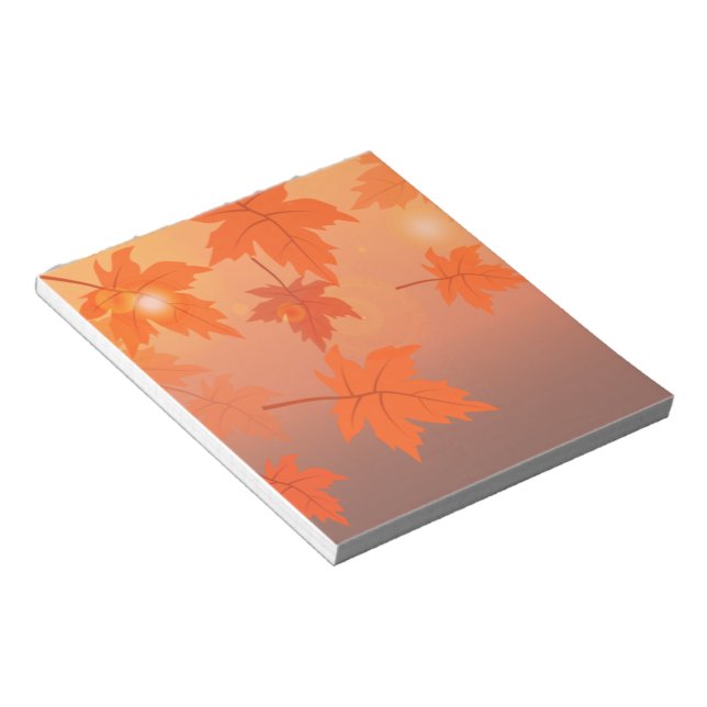 Autumn design with maple leaves and bokeh effect   notepad (Angled)