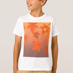Autumn design with maple leaves and bokeh effect   T-Shirt