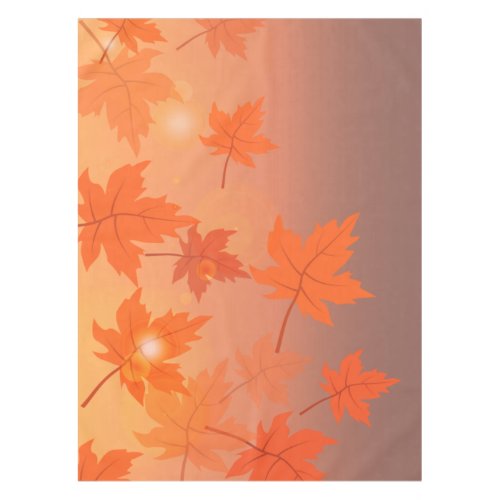 Autumn design with maple leaves and bokeh effect   tablecloth