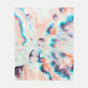 Autumn Dirty Art Graffiti. Tie Dye Shibori. Bordo Fleece Blanket