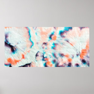 Autumn Dirty Art Graffiti. Tie Dye Shibori. Bordo  Poster