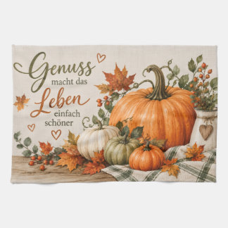 Autumn Dish Towel Enjoyment makes life more beauti