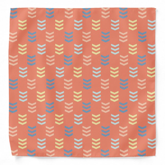 Autumn Dog Bandana | Orange Boho Arrow Heads (Front)