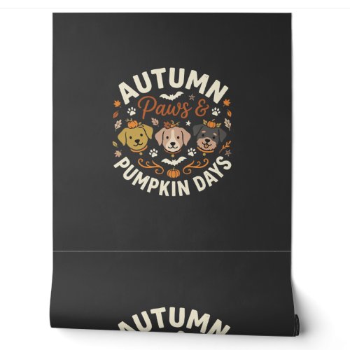 Autumn Dog Pumpkin Paws Wallpaper