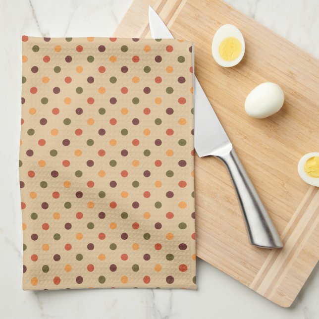 Autumn Dots Kitchen Towel (Quarter Fold)