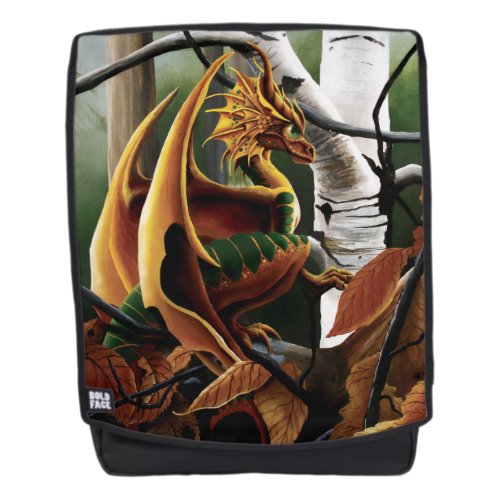 Autumn Dragon Orange Green Fantasy Backpack