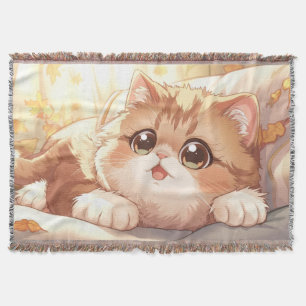 “Autumn Dream Scottish Fold” Cute Scottish Fold Throw Blanket