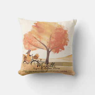 Autumn Dreams Personalized Girl's Throw Pillow