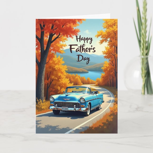 Autumn Drive Fathers Day Card (Front)