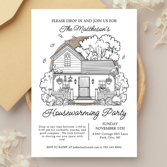 Autumn Drop In Housewarming Party Invitation (Creator Uploaded)