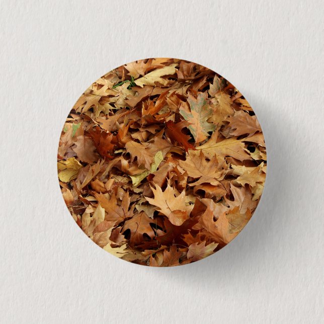 autumn, dry leaves button (Front)
