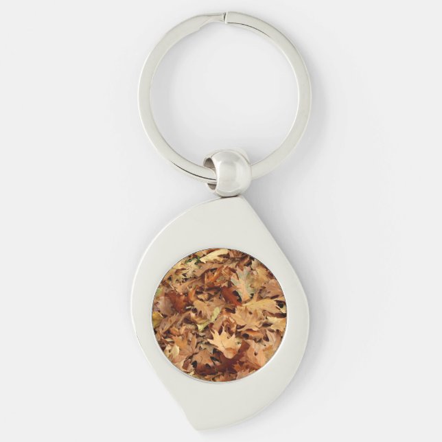 autumn, dry leaves keychain (Front)