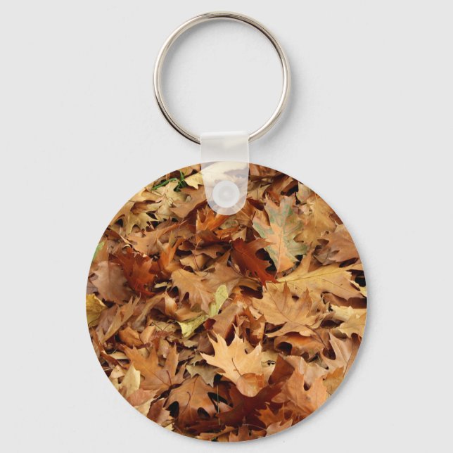autumn, dry leaves keychain (Front)
