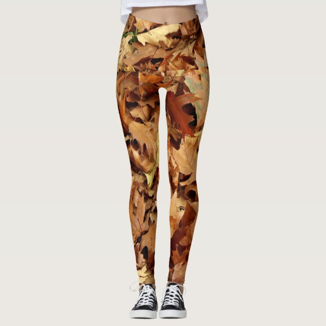 autumn, dry leaves leggings (Front)