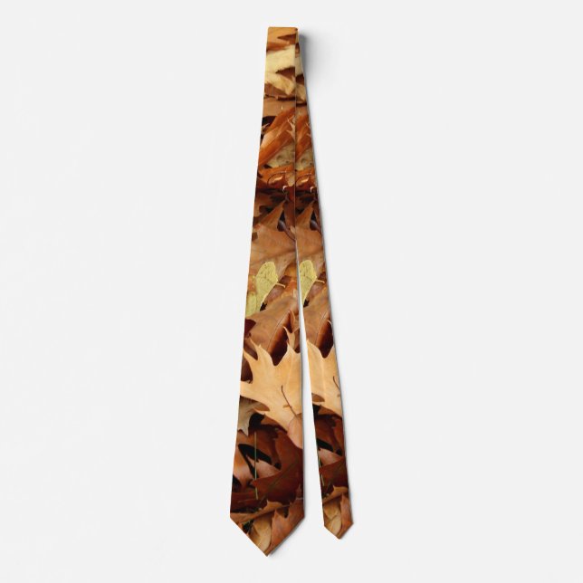 autumn, dry leaves neck tie (Front)