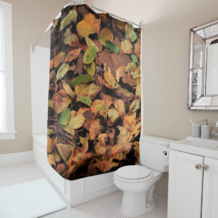 autumn, dry leaves shower curtain
