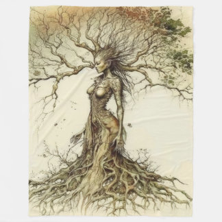 Autumn Dryad - Tranquility Fleece Blanket