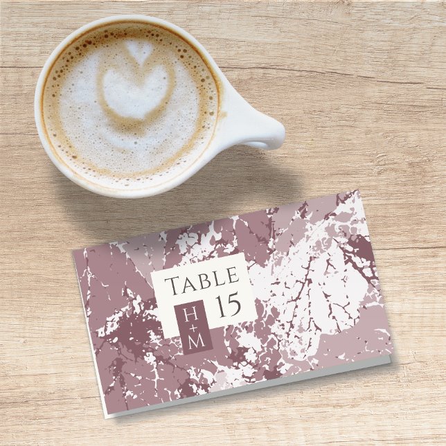 Autumn Dusty Rose Leaves Wedding Place Card (Creator Uploaded)