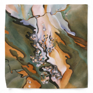 Autumn earth colors abstract art Georgia O'Keeffe Bandana