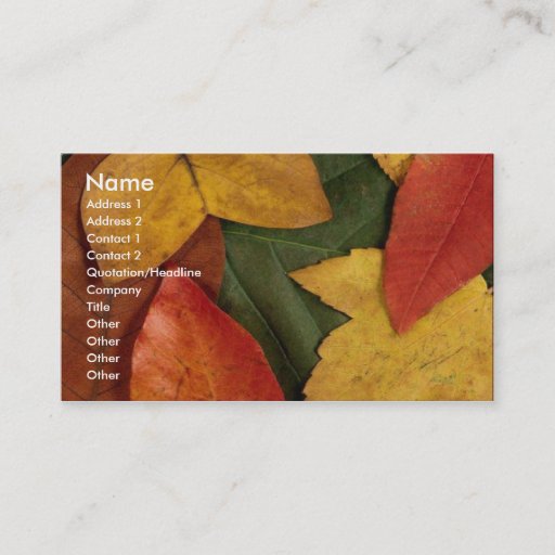 Customizable Autumn Ecstacy Business Card Template