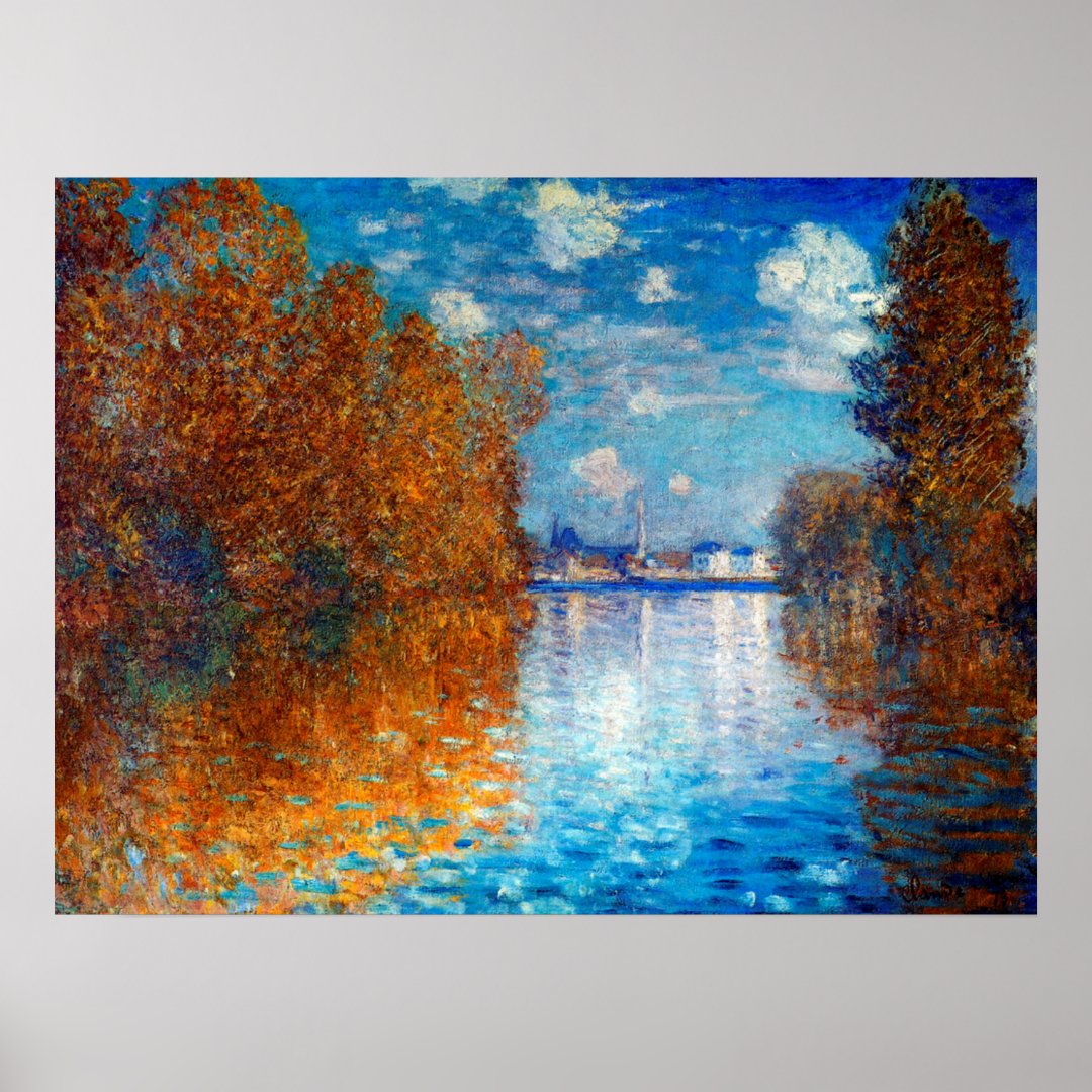 Autumn Effect in Argenteuil by Claude Monet Poster | Zazzle