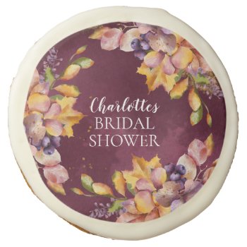 Autumn Elegance Bridal Shower Favor Cookie by celebrateitweddings at Zazzle