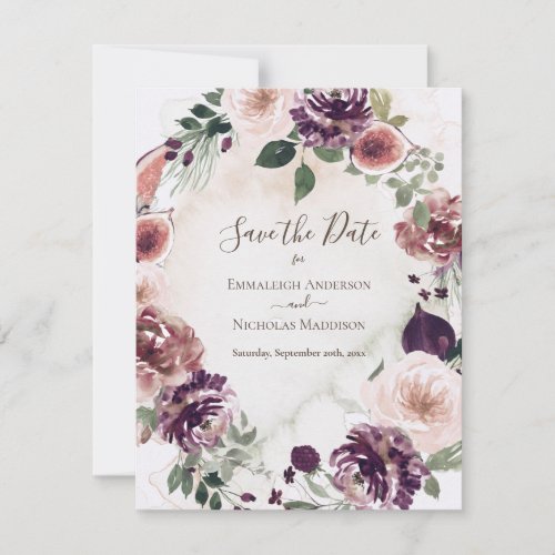 Autumn Elegance Floral Save The Date