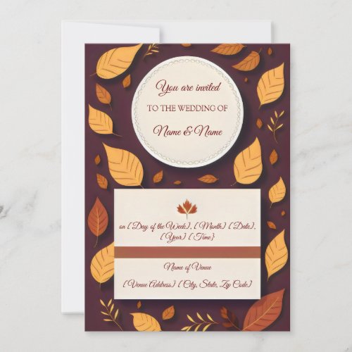 Autumn Elegance  Invitation