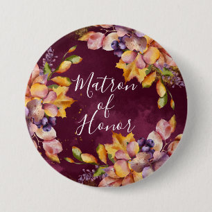 Autumn Elegance  Matron of Honor Button