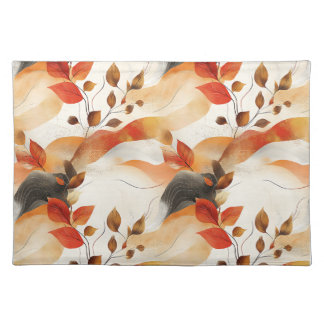 Autumn Elegance Seamless Pattern Cloth Placemat