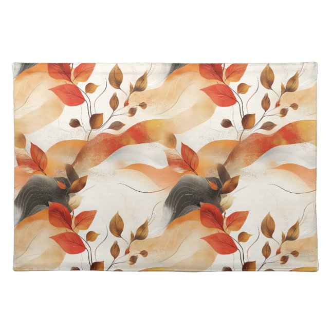 Autumn Elegance Seamless Pattern Cloth Placemat (Front)