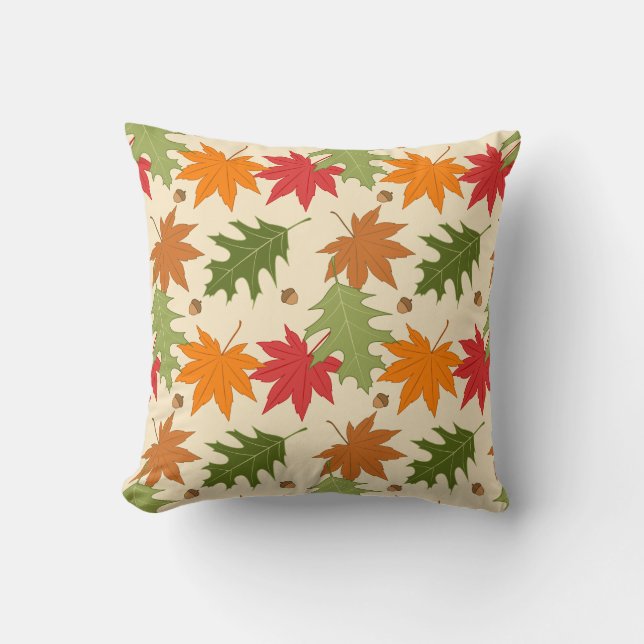Autumn Elegance Throw Pillow (Front)