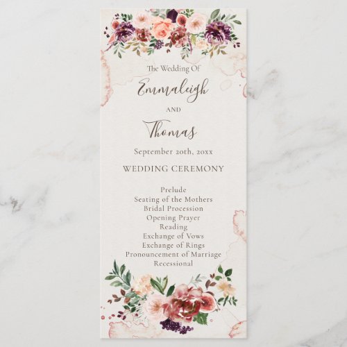 Autumn Elegance Watercolor Floral  Program