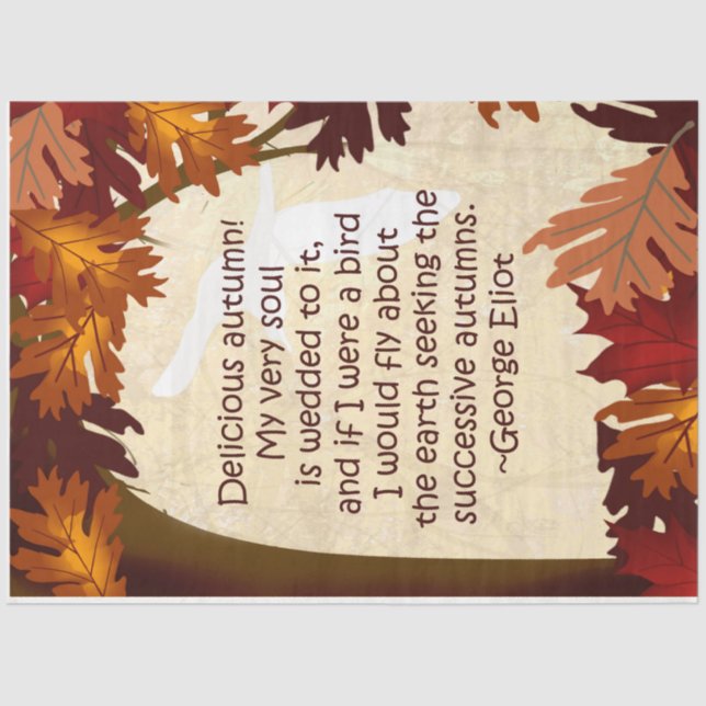 Autumn Eloit Quote Decoupage Tissue Paper (Front)