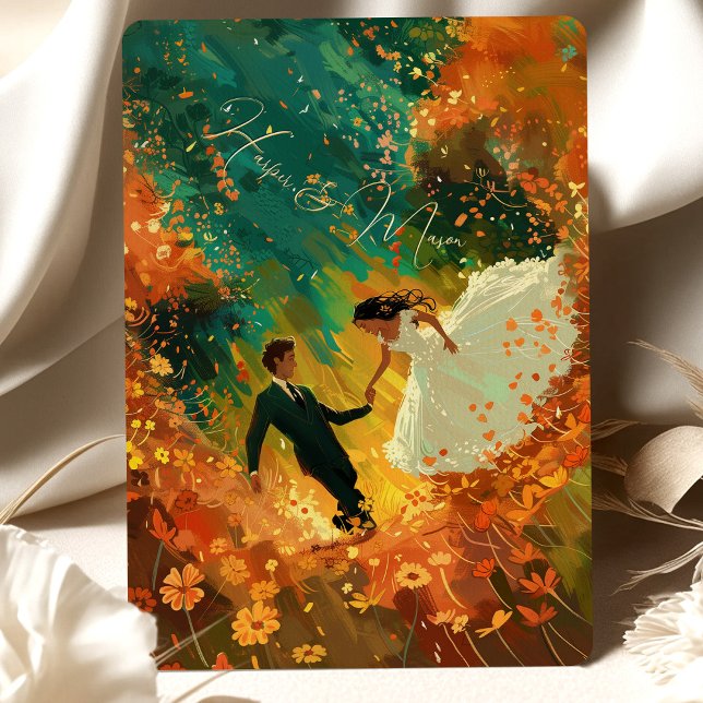 Autumn Embrace Wedding Invitation (Creator Uploaded)