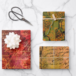 Autumn Ephemera Pattern Wrapping Paper Sheets