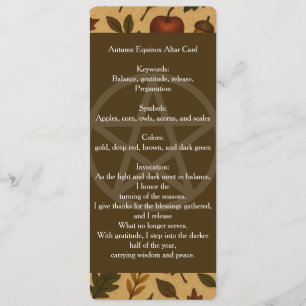Autumn Equinox Altar Card