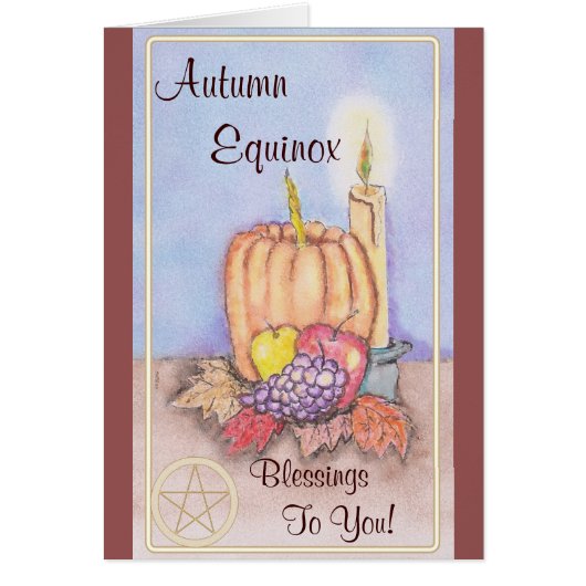 Autumn Equinox Mabon Blessings Pentacle Cards (Front)