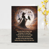 Autumn Equinox Mabon Boho Lady Raven Owl Moon