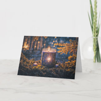 Autumn Equinox Mabon with Mystical Candle Nature Card