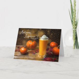 Autumn Equinox Pumpkin Latte Harvest Colors Card