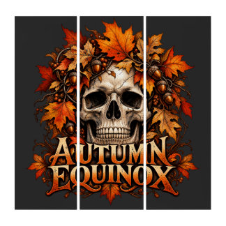 Autumn Equinox Skull Triptych