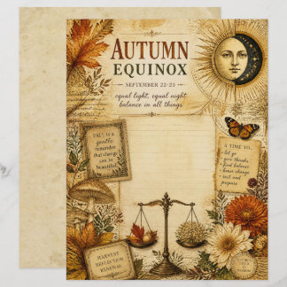 Autumn Equionox Scrapbook Paper